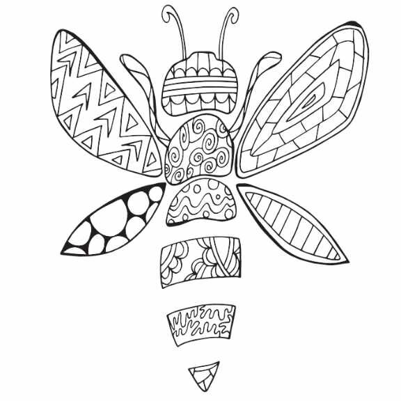 Bee With Doodles