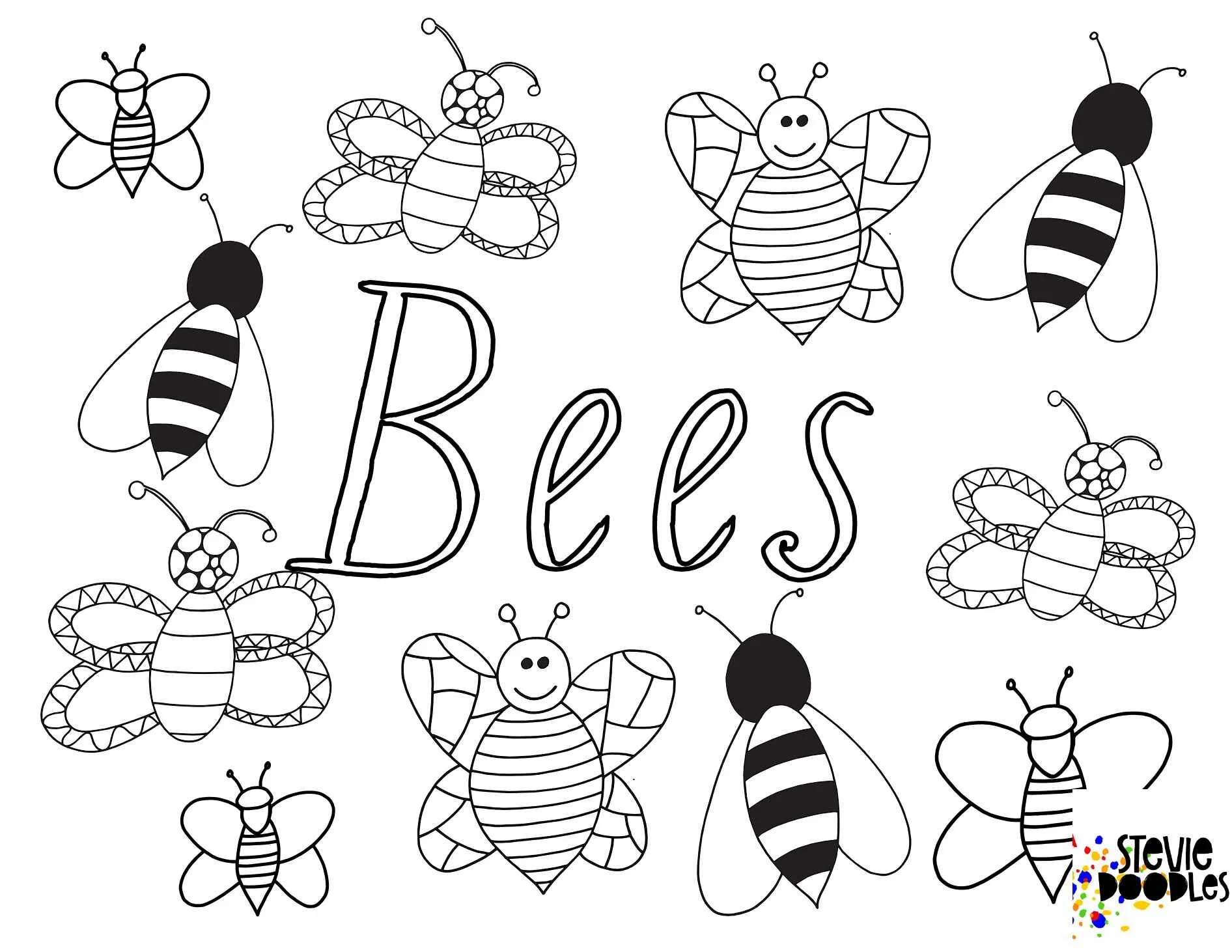 Bee Coloring Pages For Preschoolers