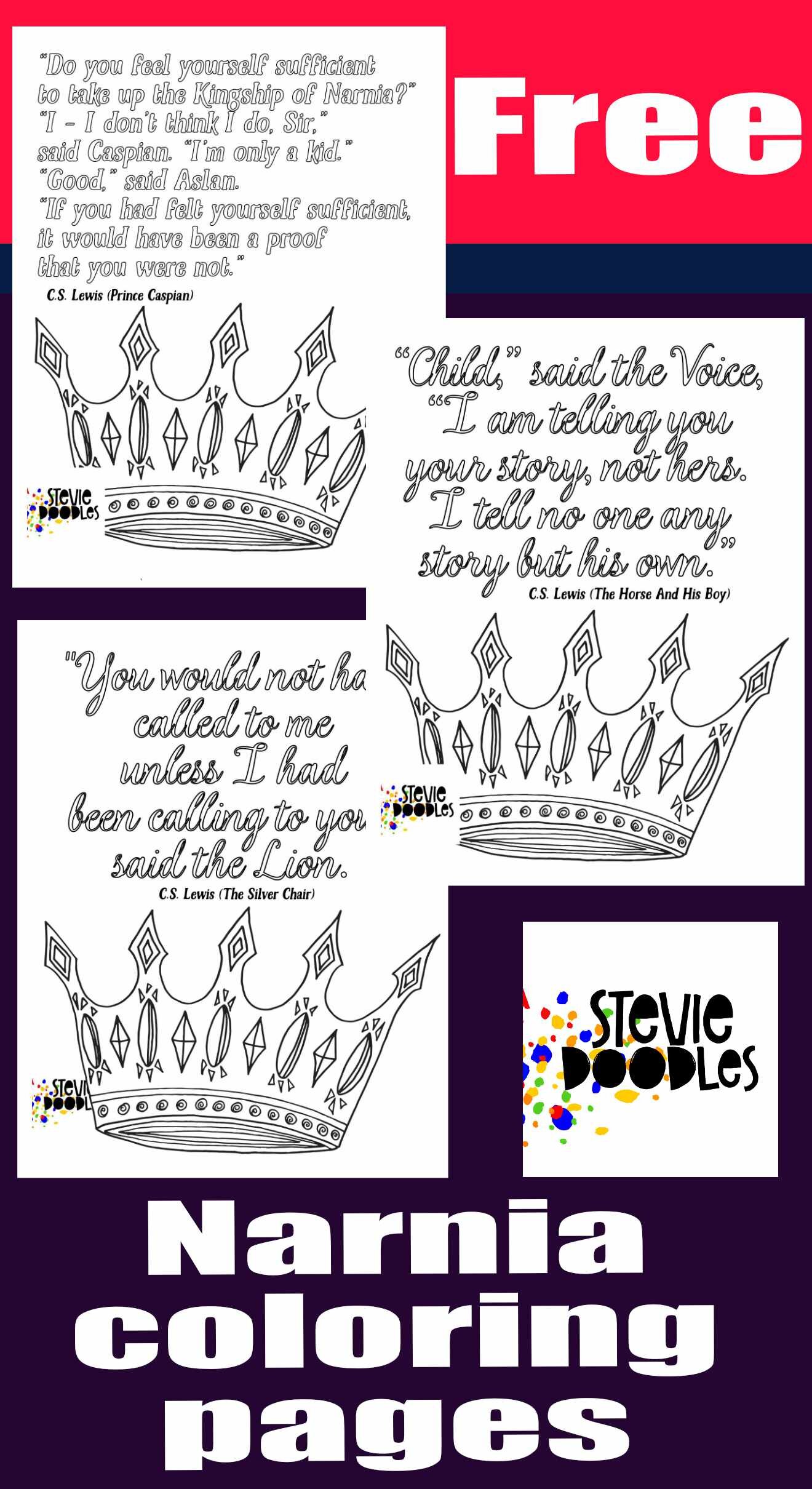 Narnia Crown three free printable coloring pages