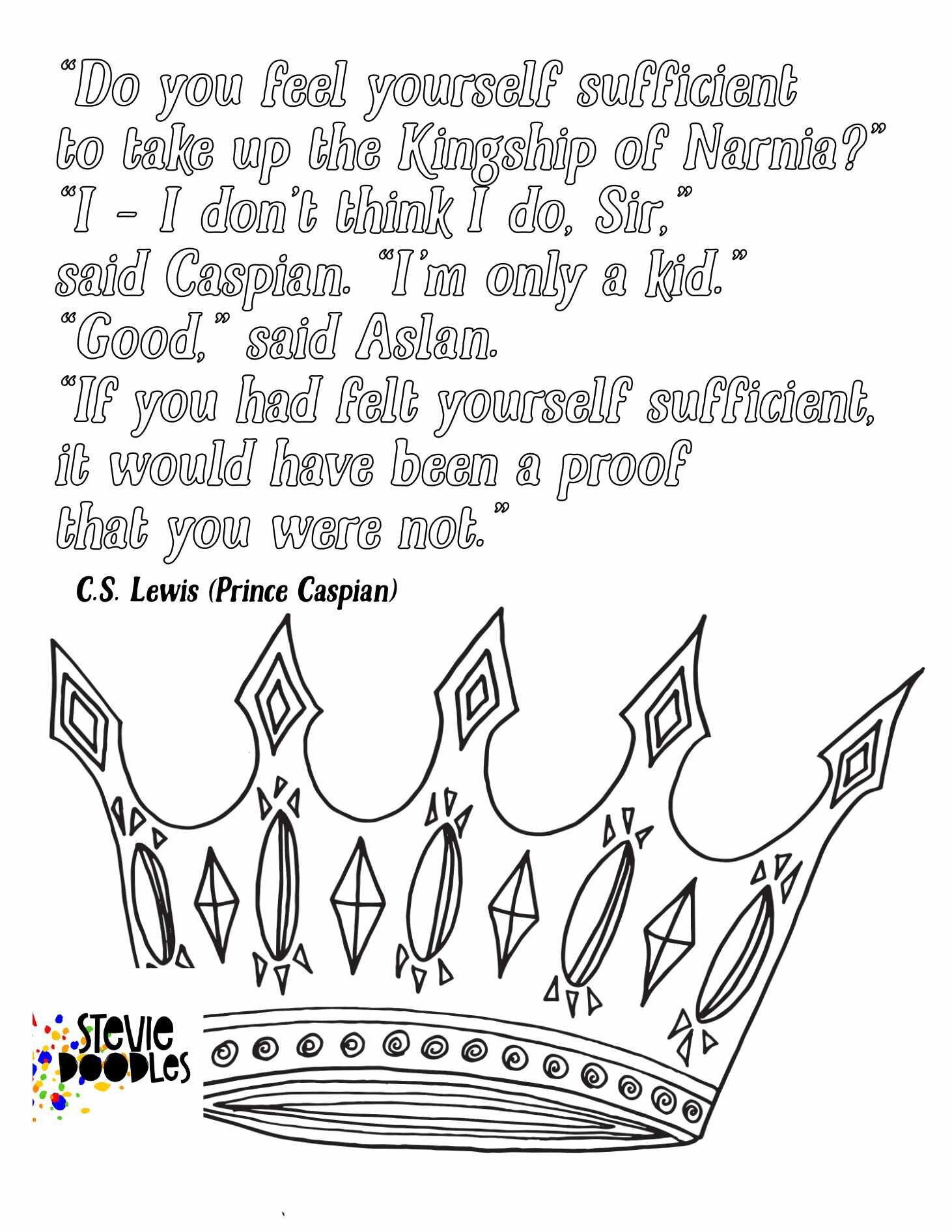 Free printable Narnia coloring pages
