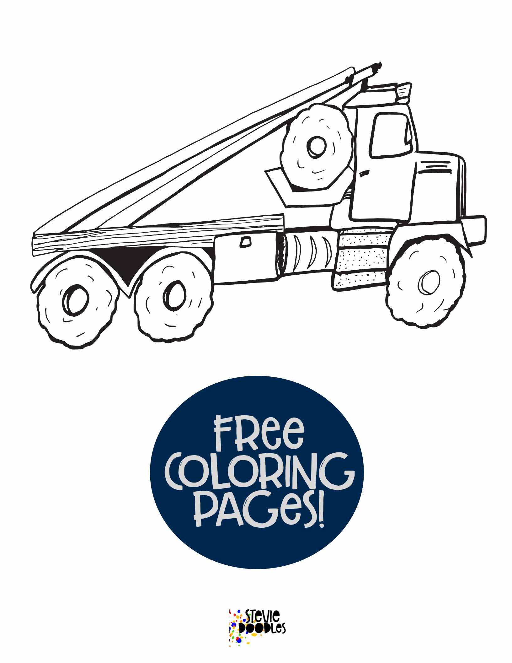 BIG TRUCK- a free printable coloring page Over 1000 free coloring pages at Stevie Doodles