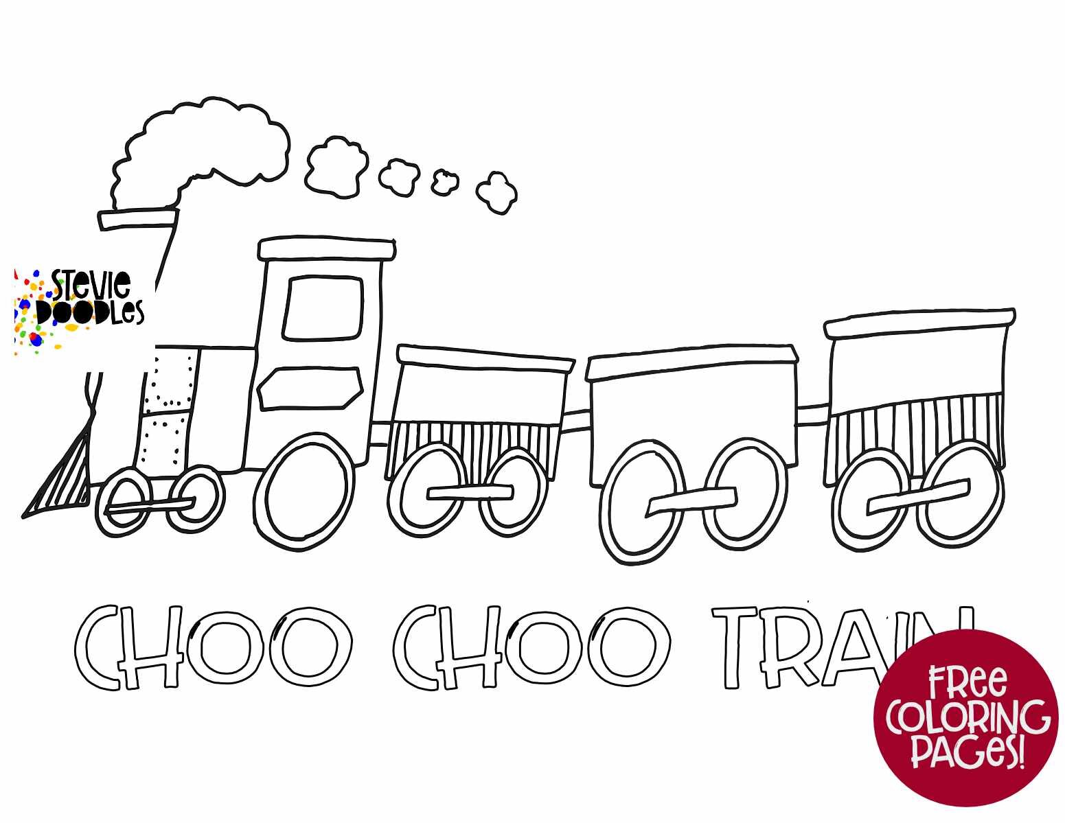Free printable train page for little hands