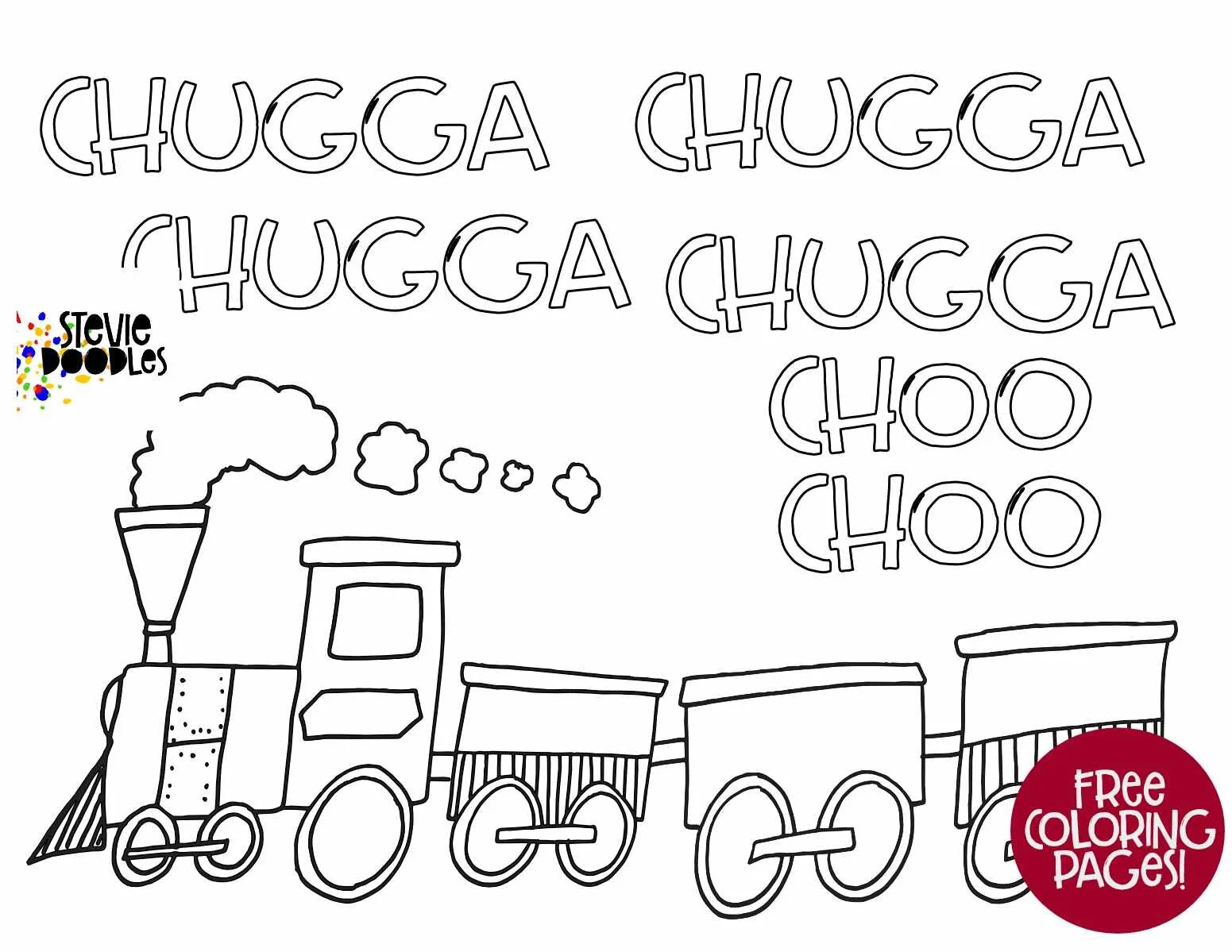 chugga chugga choo choo train a free printable coloring page stevie doodles free printable coloring pages