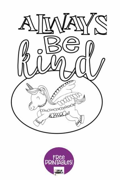 “Always be kind.” -Over 1000 free coloring pages at Stevie Doodles