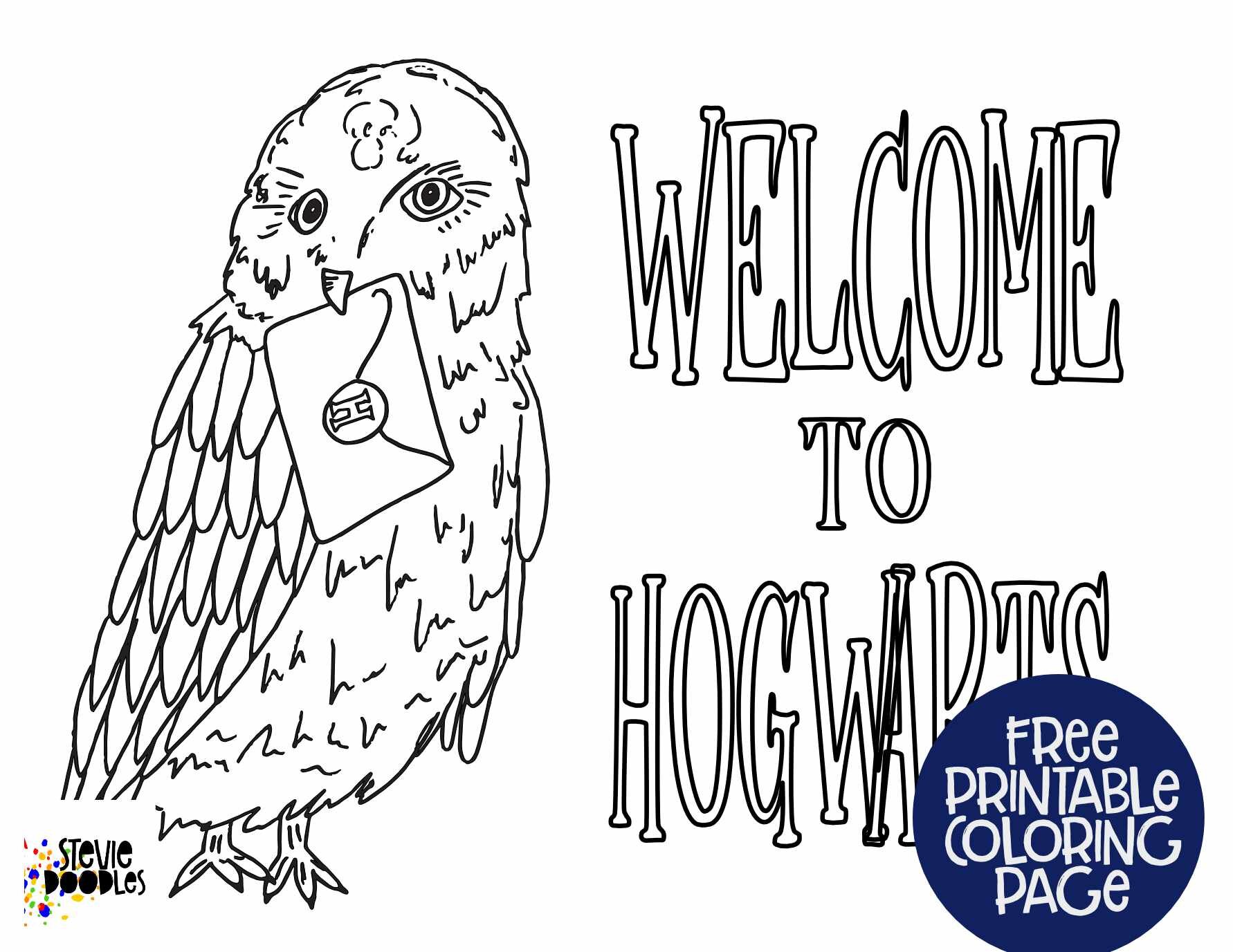 hedwig — 20+ Free Printable Coloring Pages — Stevie Doodles Free ...
