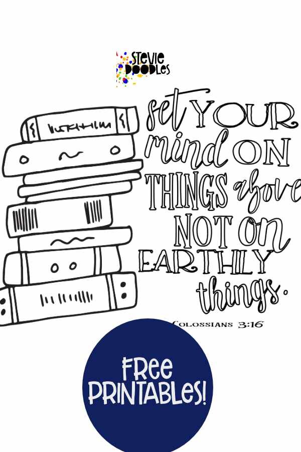 Free Kids Scripture Coloring Page - Psalm 145:9 - Set Your Mind On Things Above Not On Earthly Thingsover 1000 free coloring pages at Stevie Doodles