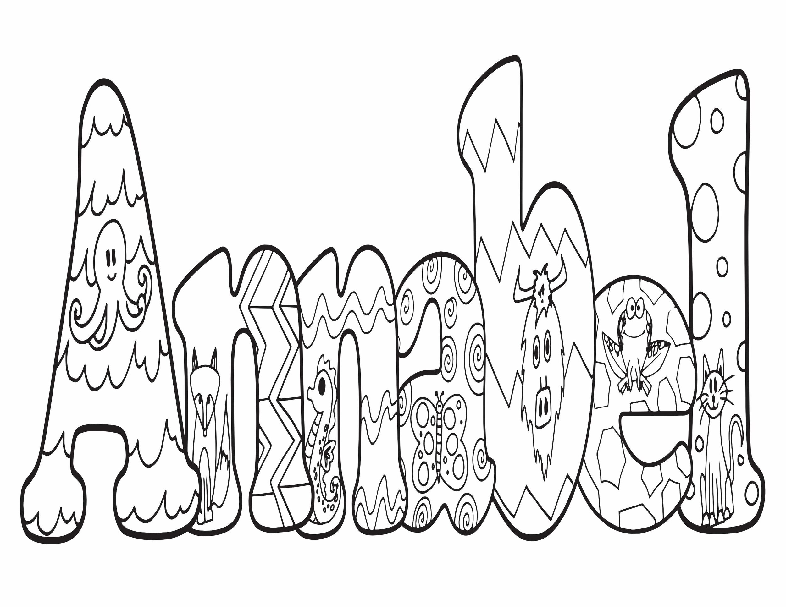 ABSALOM Free Name Coloring Page — Stevie Doodles