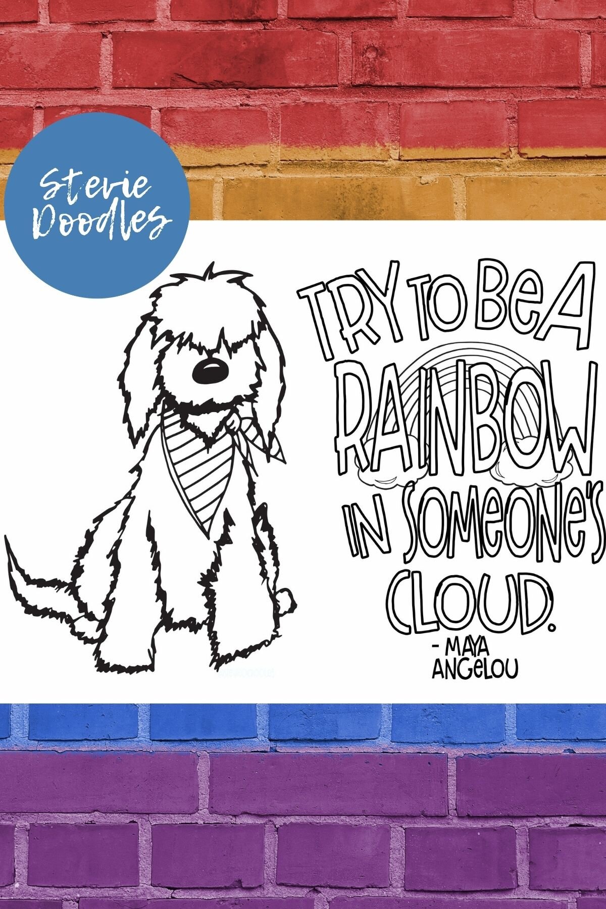 Try to be a rainbow dog 11 free coloring sheets.jpg
