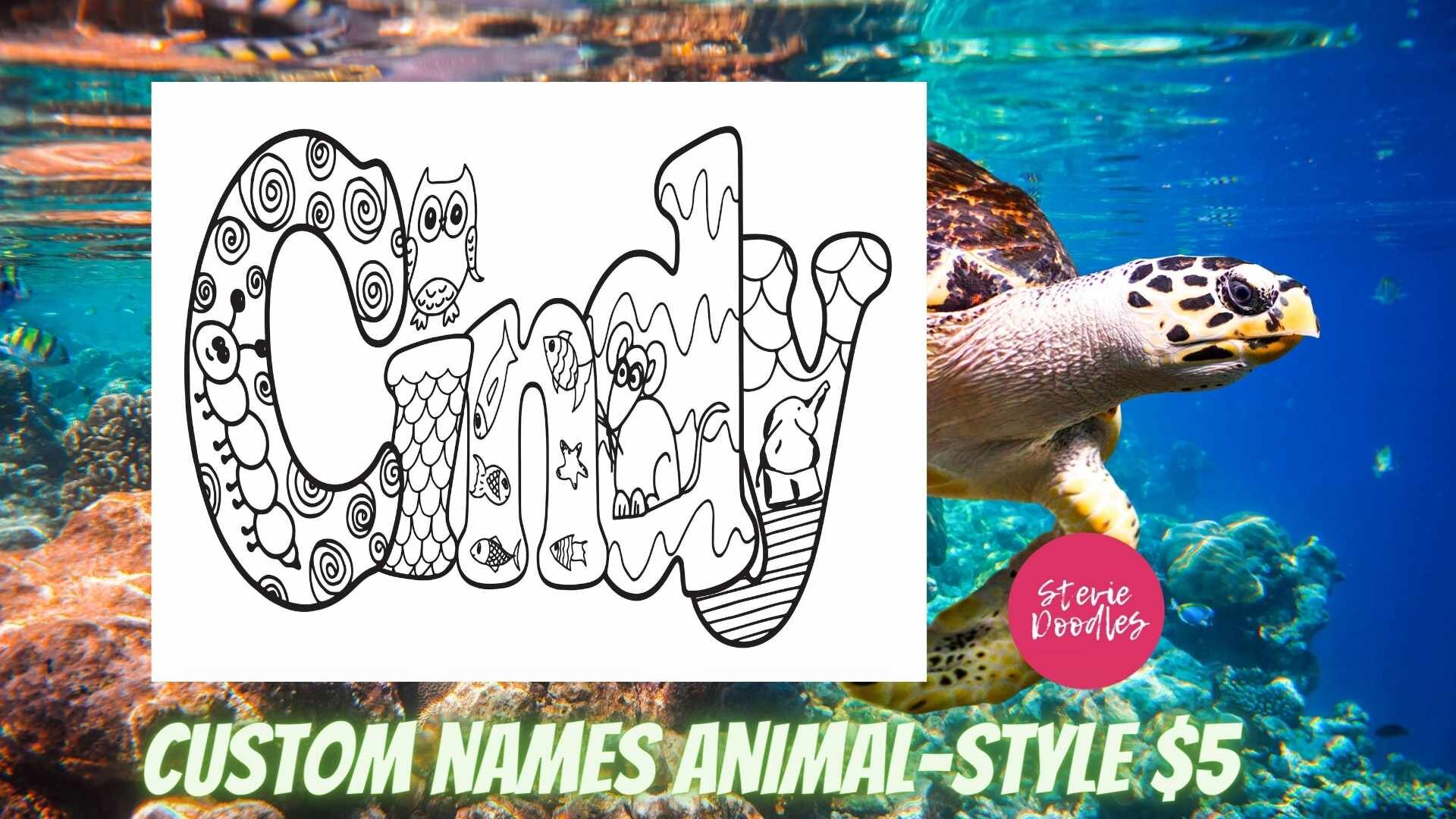 link to animal style custom names on Etsy