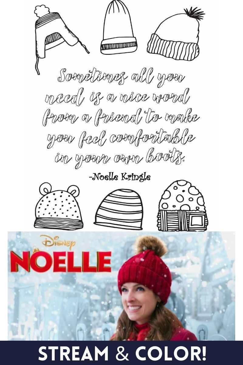 Noelle Stream & Color christmas activities free holiday coloring page