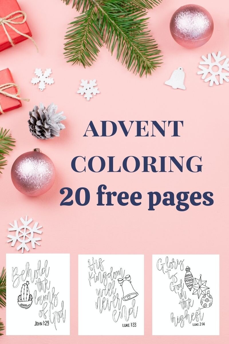 20 Free Simple Advent Coloring Sheets
