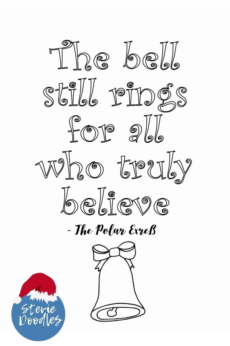 the bell still rings for all who truly believe, coloring page with bell
