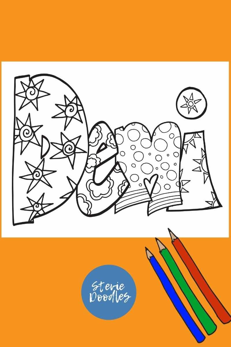 DEMI free Demi coloring page stevie doodles.jpg