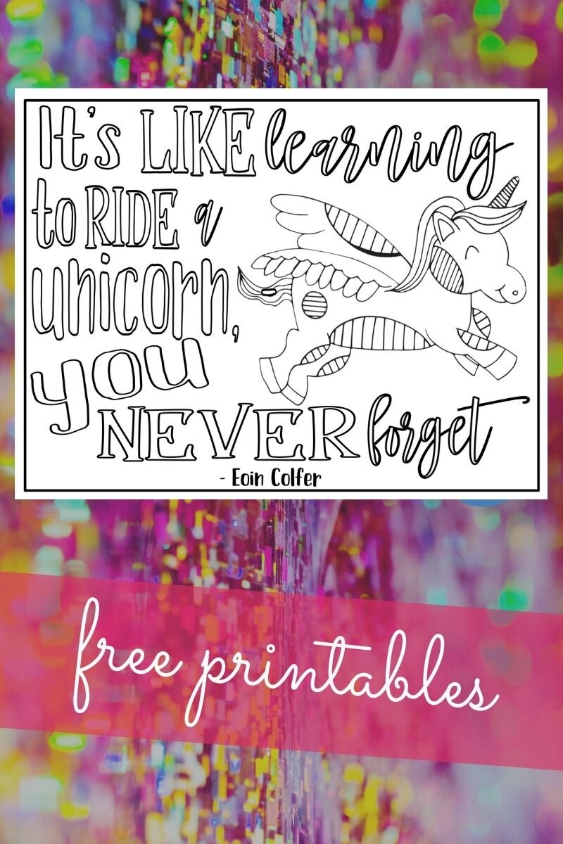 Click on the image above to visit the download page for this free unicorn coloring sheet.