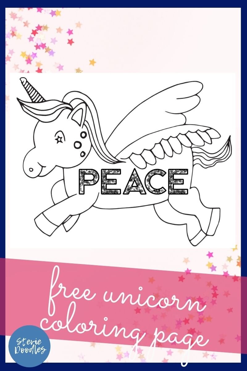 peace free  unicorn page