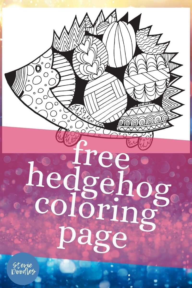 Free Hedgehog Coloring Page