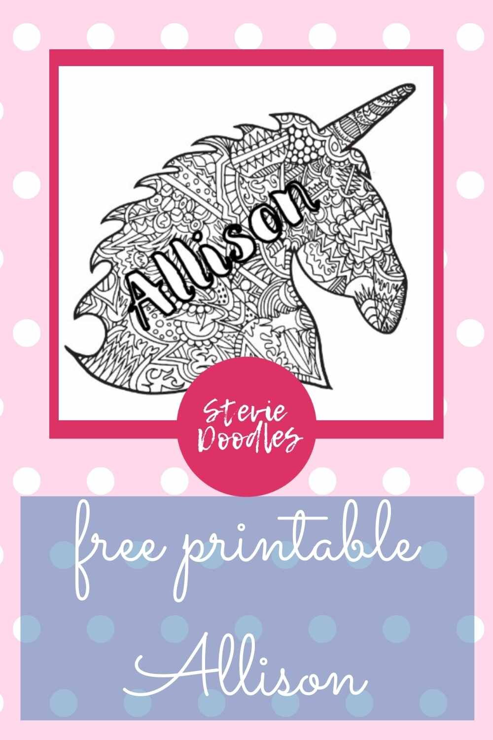 free unicorn allison zentangle coloring.jpg