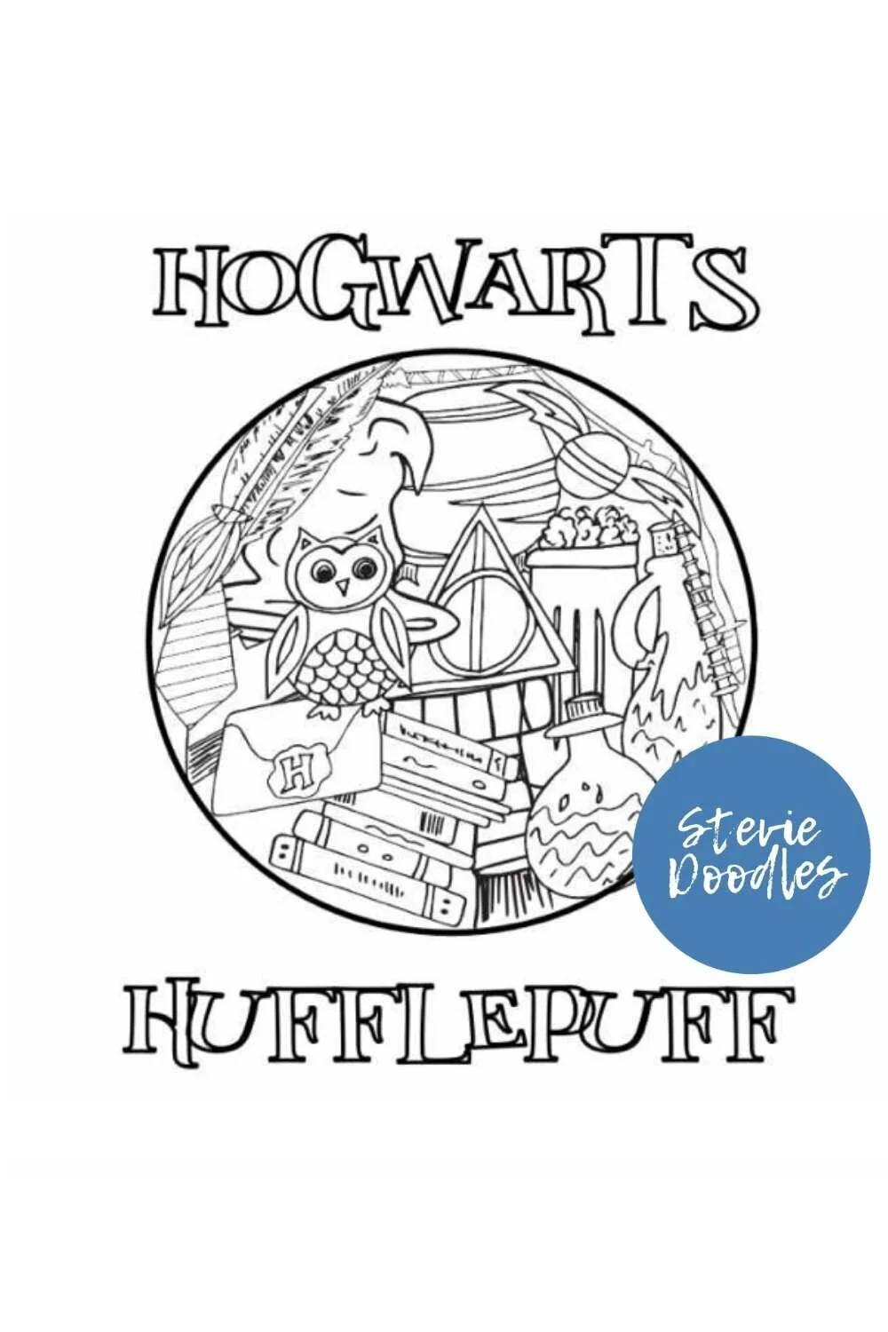 Free Hufflepuff Coloring Pages — Stevie Doodles