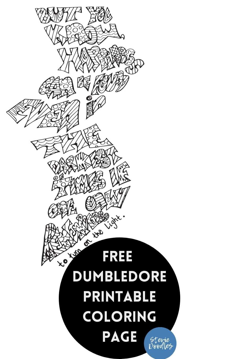 free dumbledore coloring page happiness.jpg