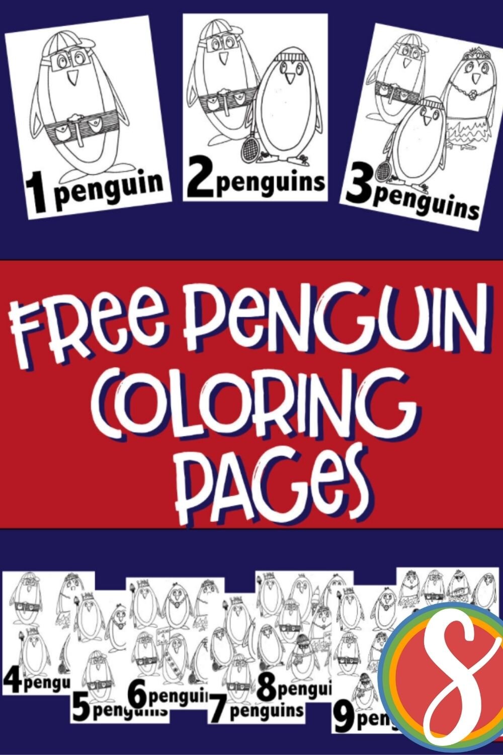 40 + Free Penguin Coloring Pages — Stevie Doodles