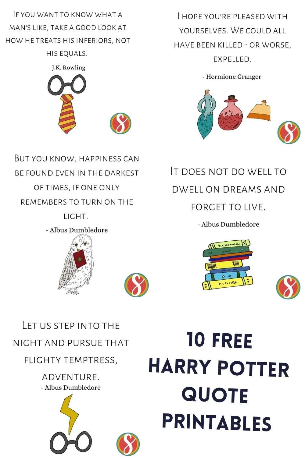 10 Harry Potter Quotes With Free Printables — Stevie Doodles