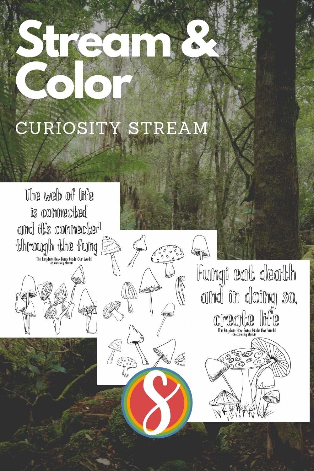 Watch The Kingdom: How Fungi Rule The World on Curiosity Stream and color these fun pages I made inspired by the show! The pages are totally free to print and color - print them out for your whole class!