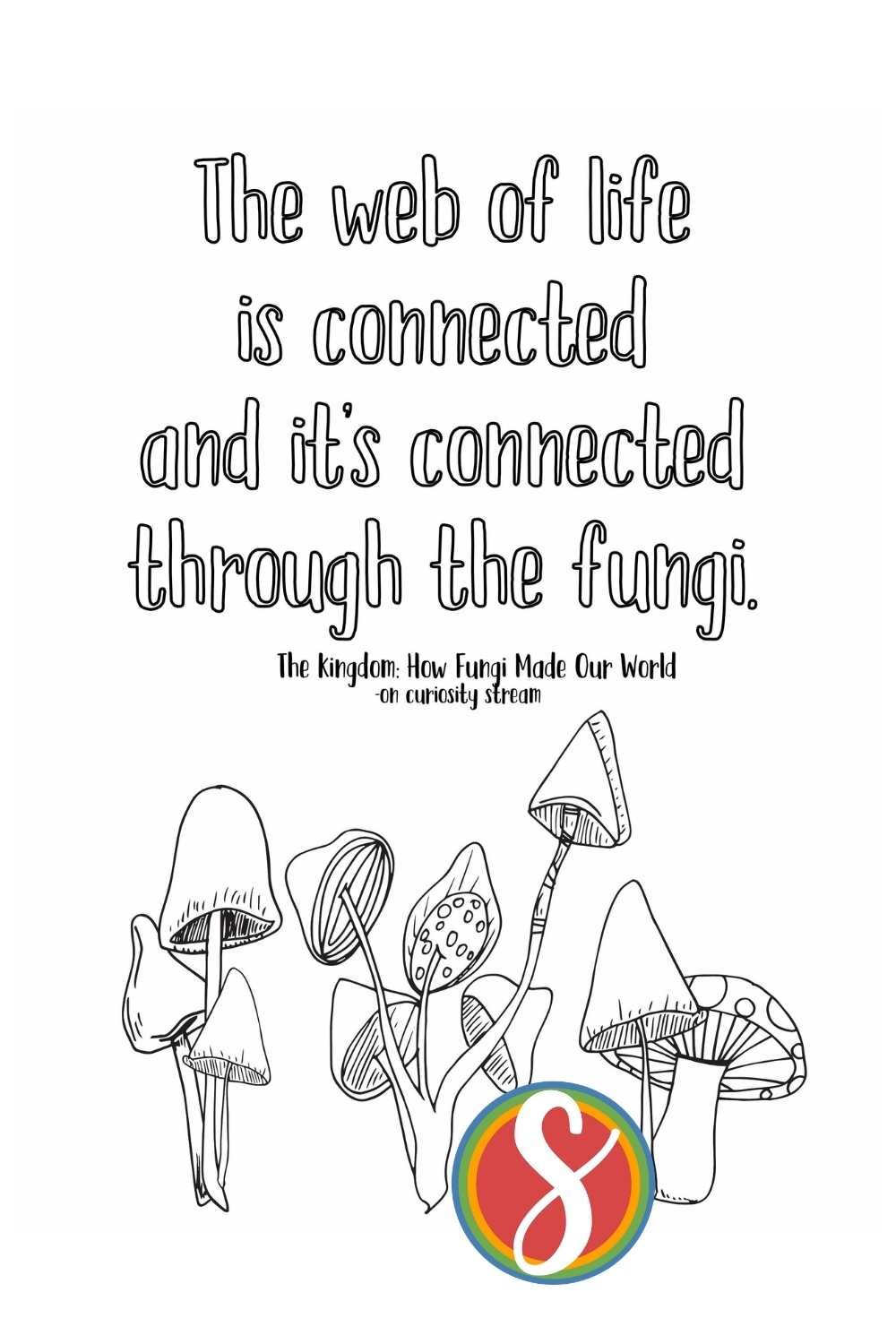 “The web of life is connected and it’s connected through the fungi.” - from the show The Kingdom: How Fungi Made Our World