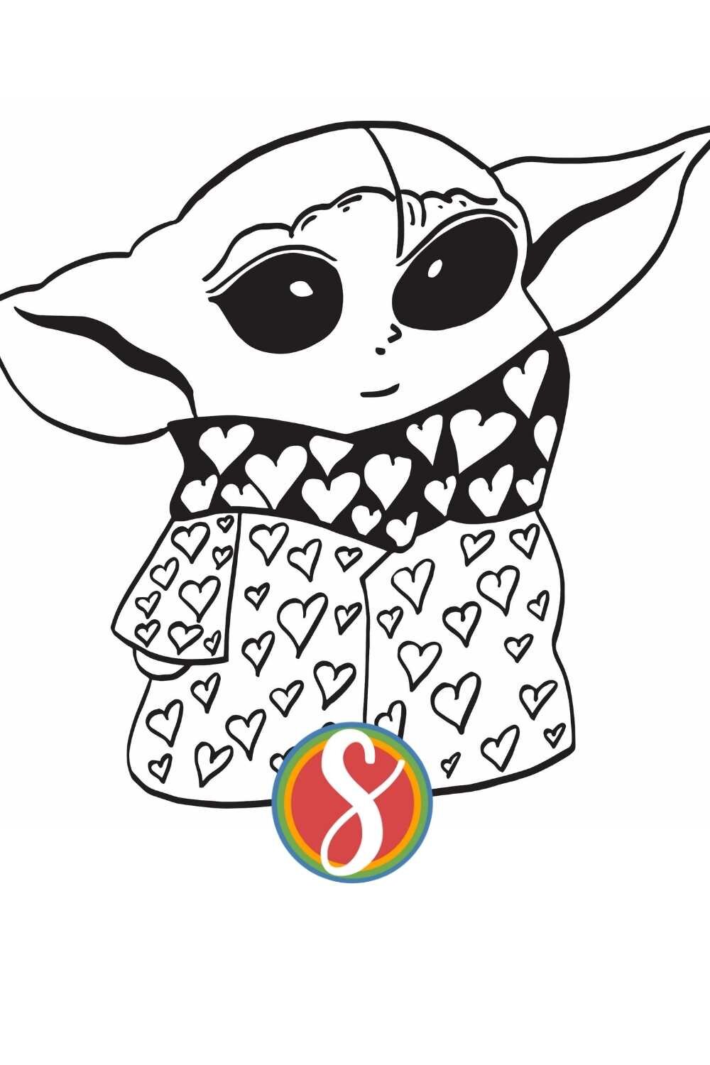 Free Baby Yoda Coloring Pages (Grogu) — Stevie Doodles