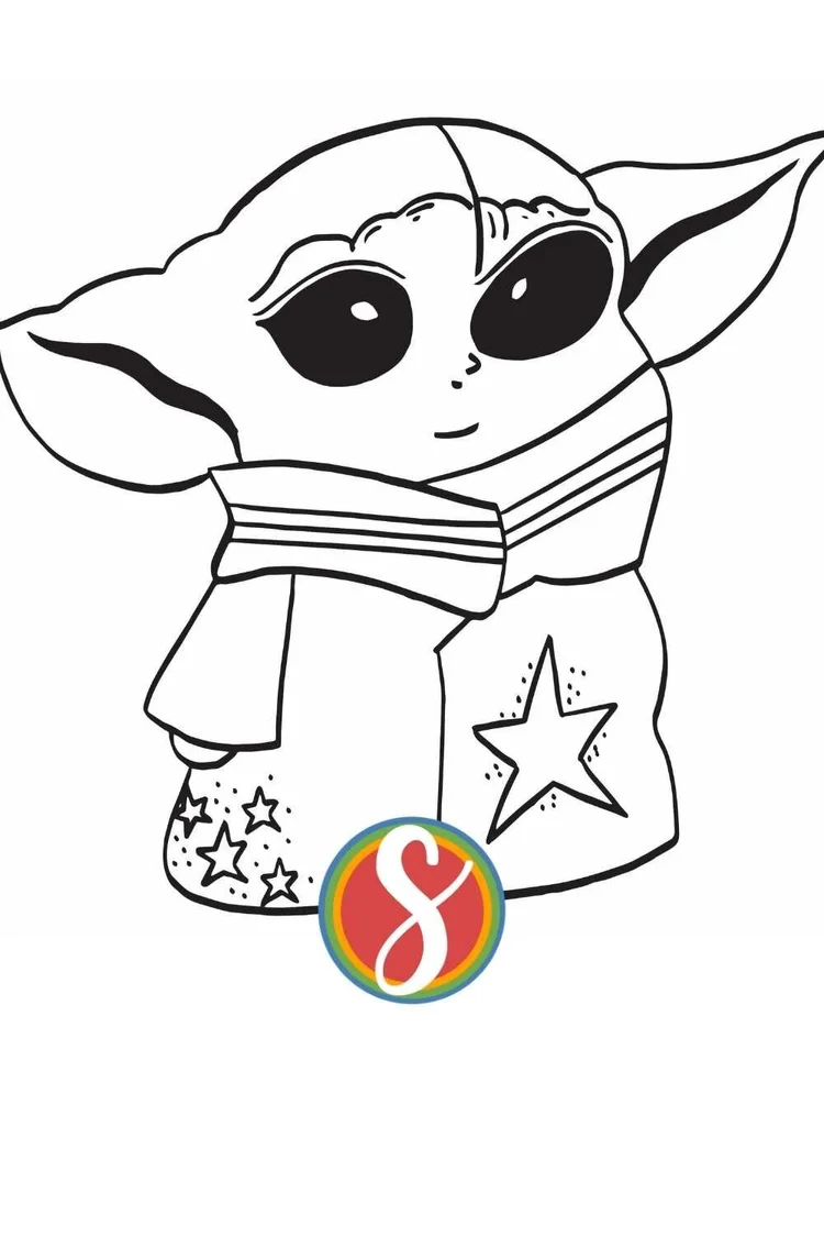 5 Free Baby Yoda (GROGU) Coloring Pages — Stevie Doodles