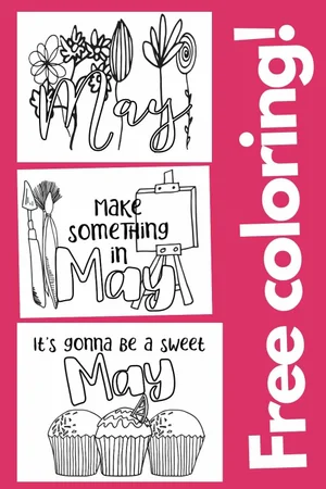 Free May Coloring Pages — Stevie Doodles