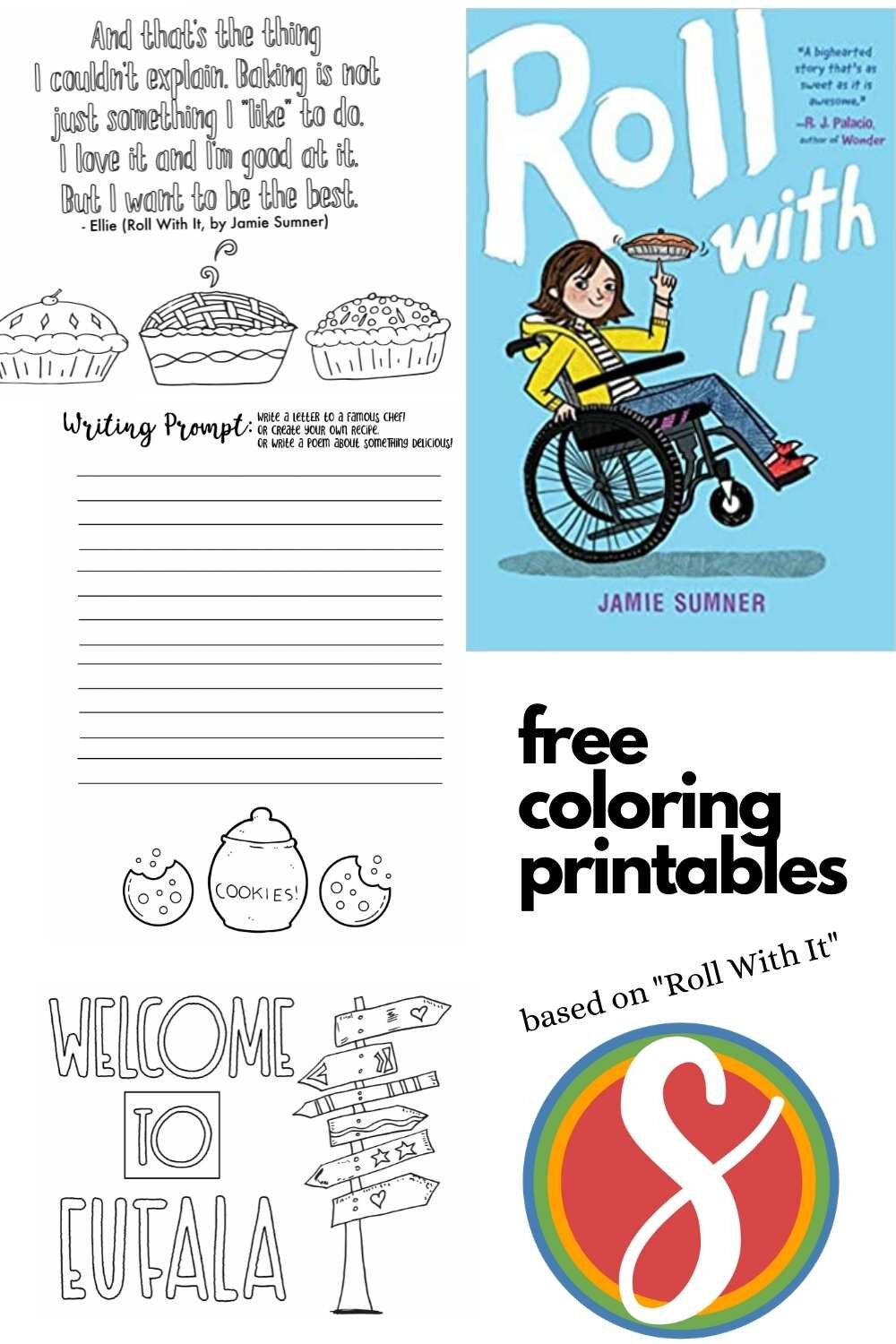 3 free printable pages inspired by Roll With It by Jamie Sumner