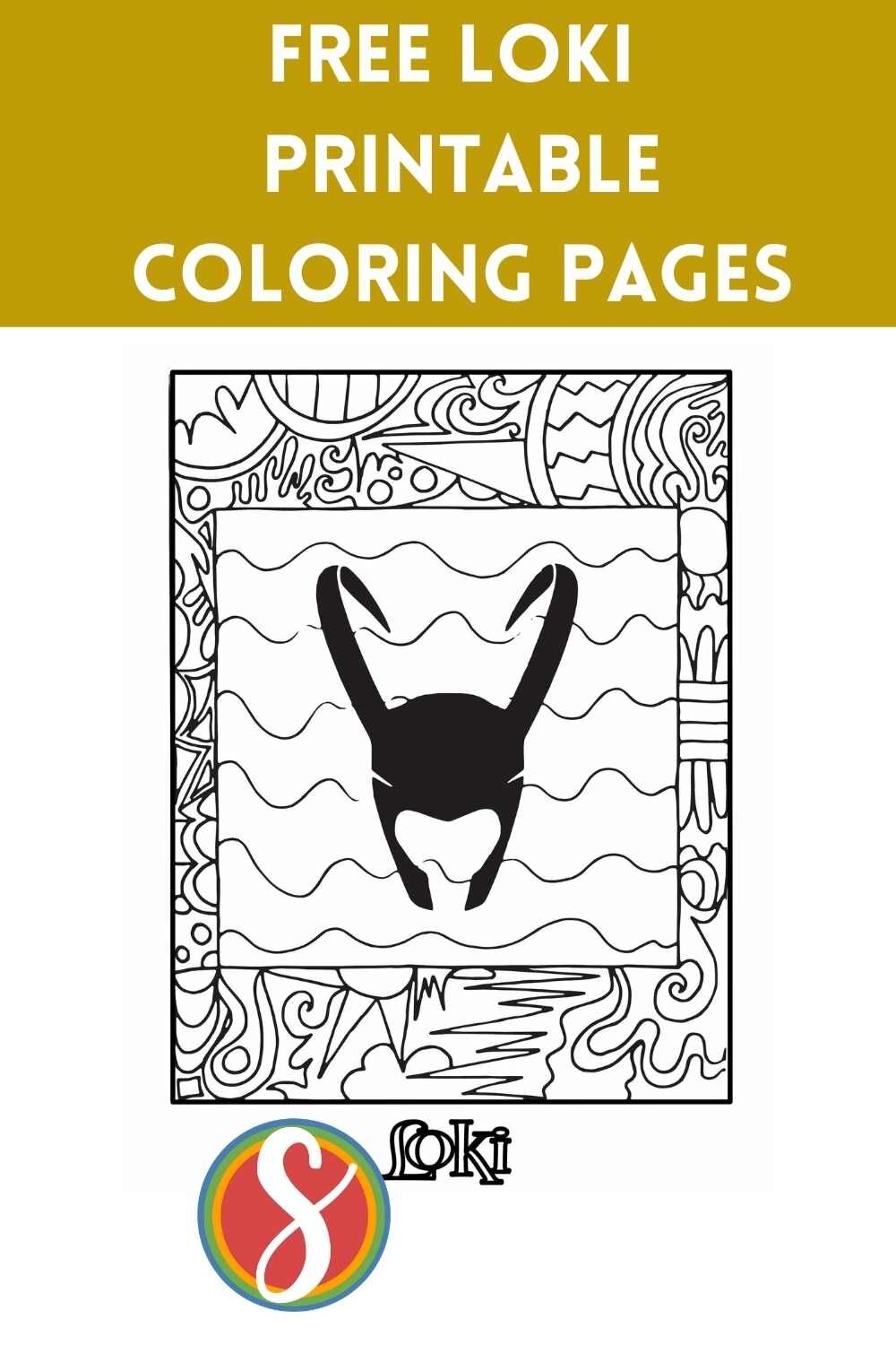 free printable Loki coloring pages from Stevie Doodles