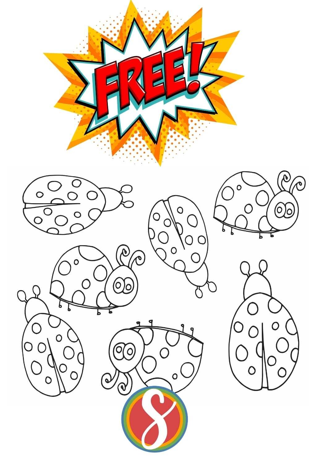free ladybug coloring page