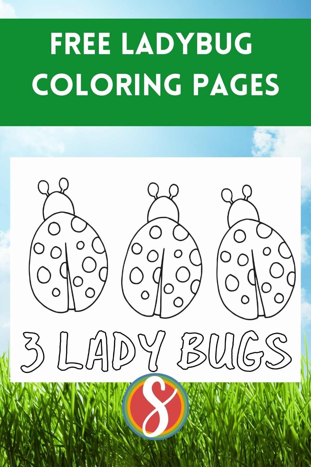 3 ladybugs a free printable coloring page