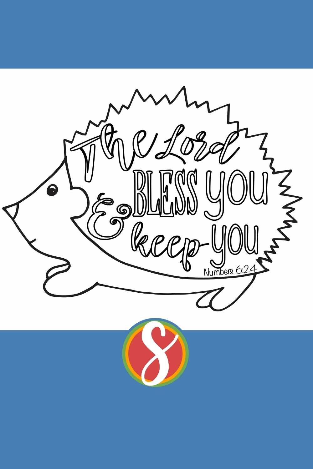 Lord bless you and keep you - this free scripture coloring sheet with a bit of scripture from Numbers is free to print and color from Stevie Doodles. Find more Christian coloring pages too - all free to print and color from Stevie Doodles