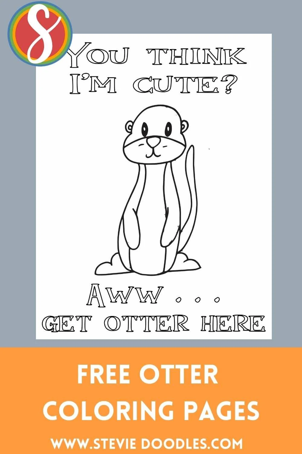 cute otter coloring pages