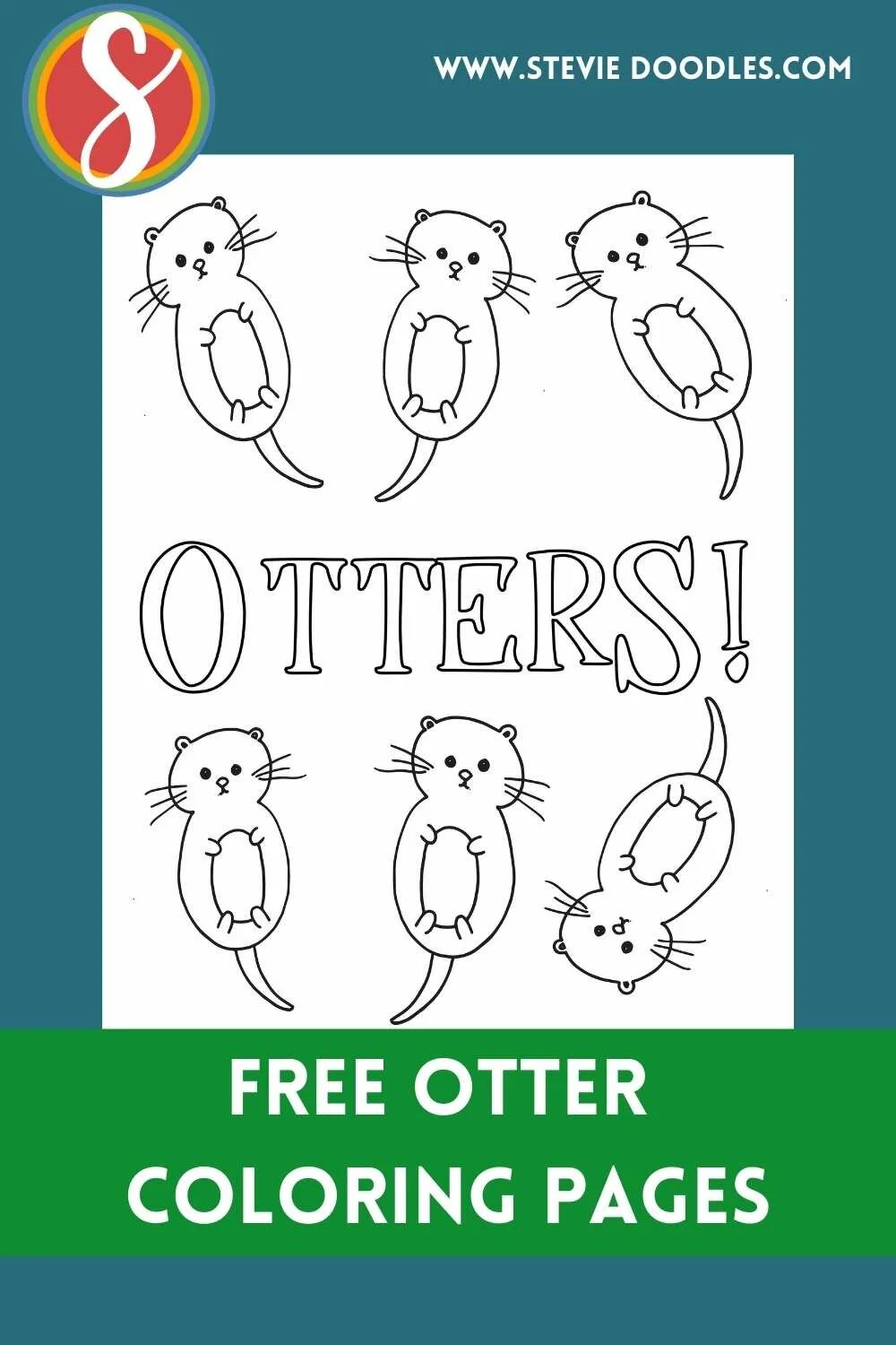 cute otter coloring pages