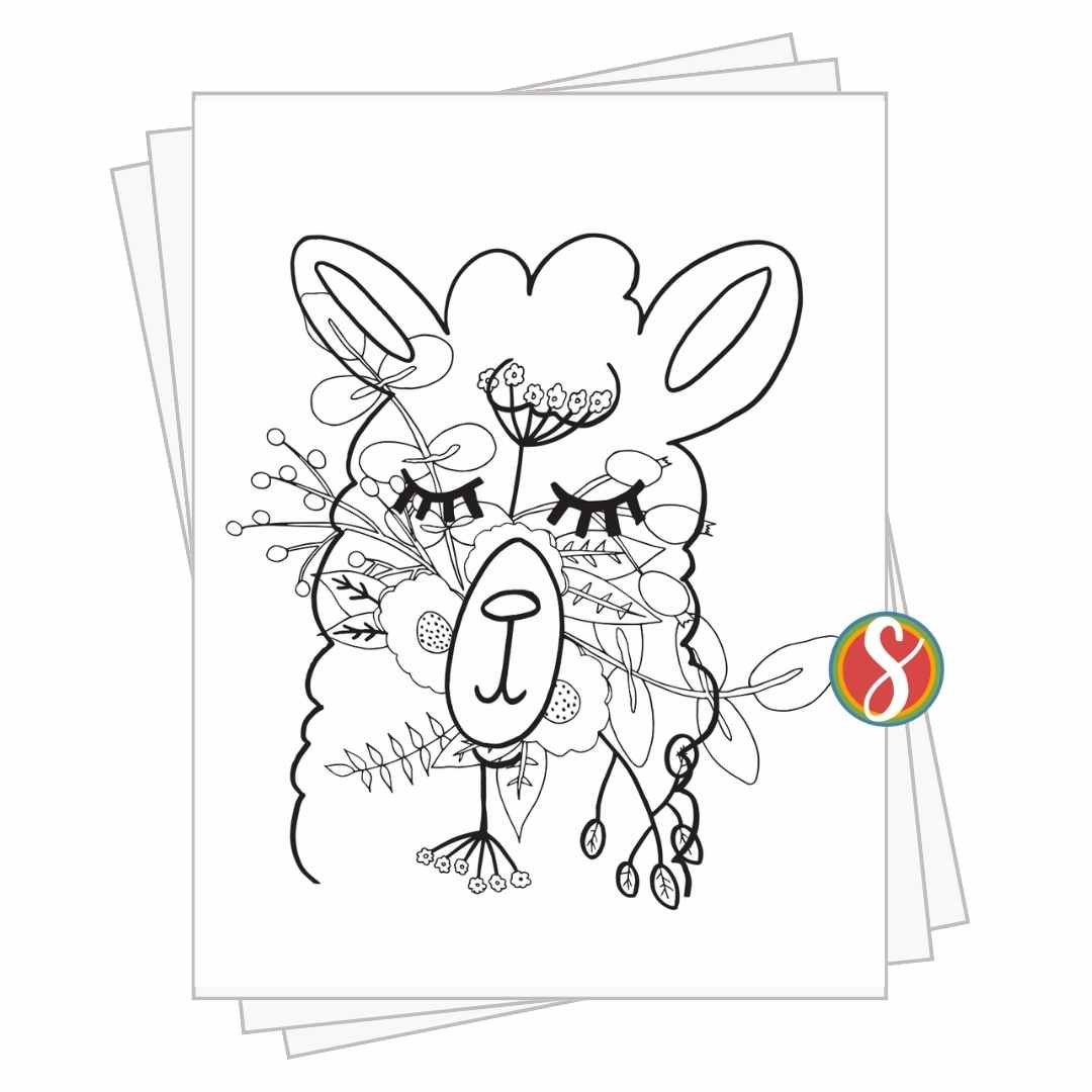 Llama Coloring Pages