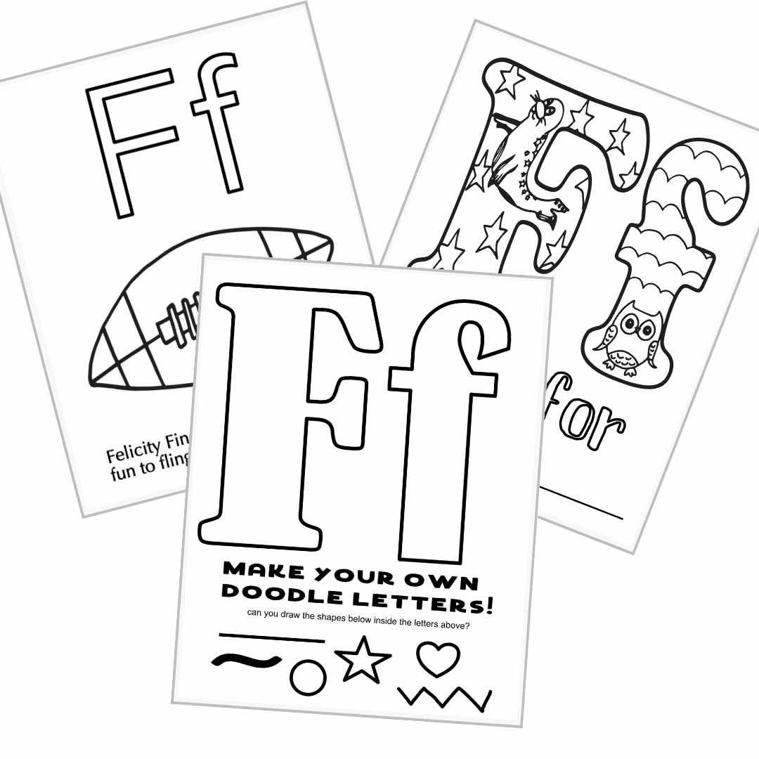 Letter F Coloring Pages