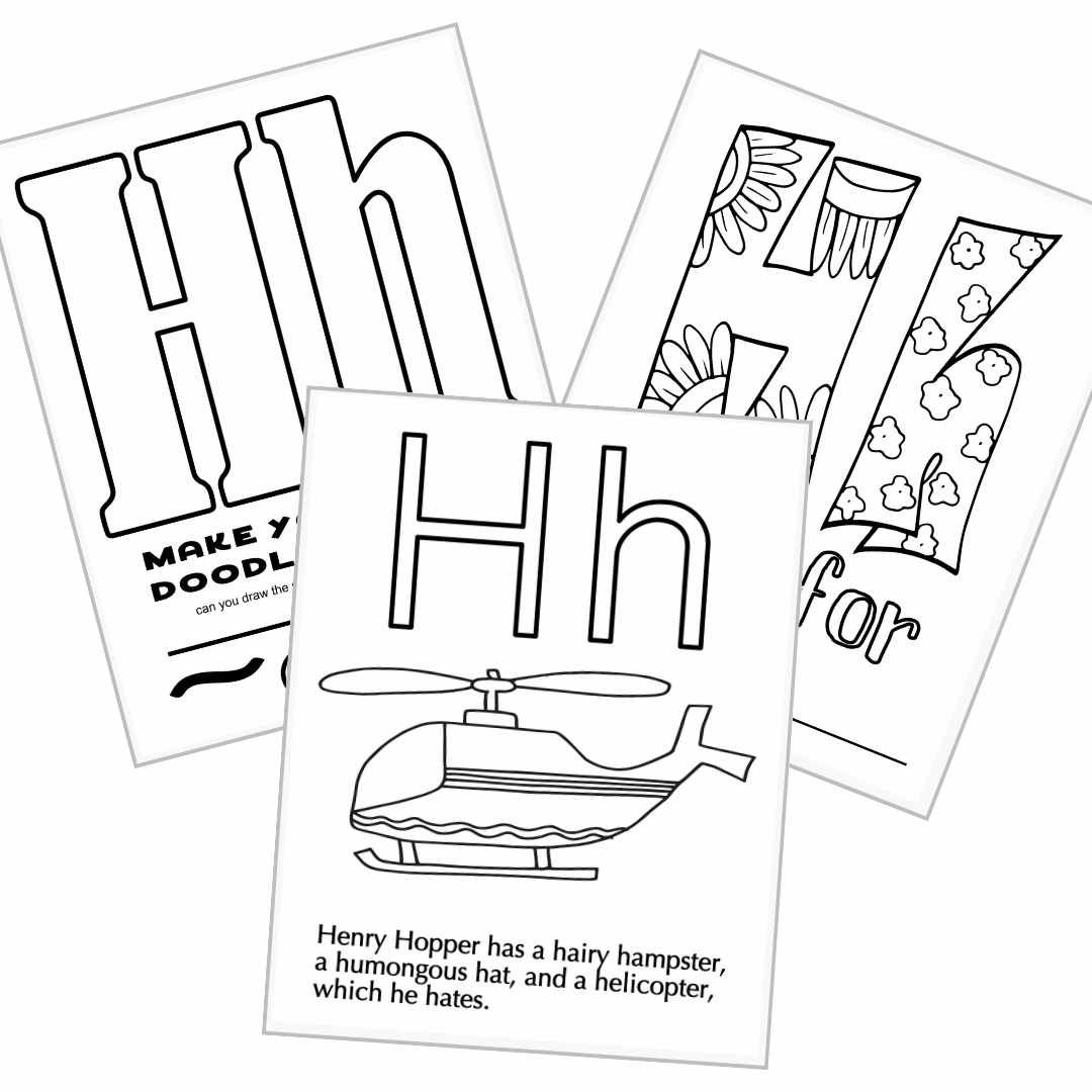 Letter H Coloring Pages