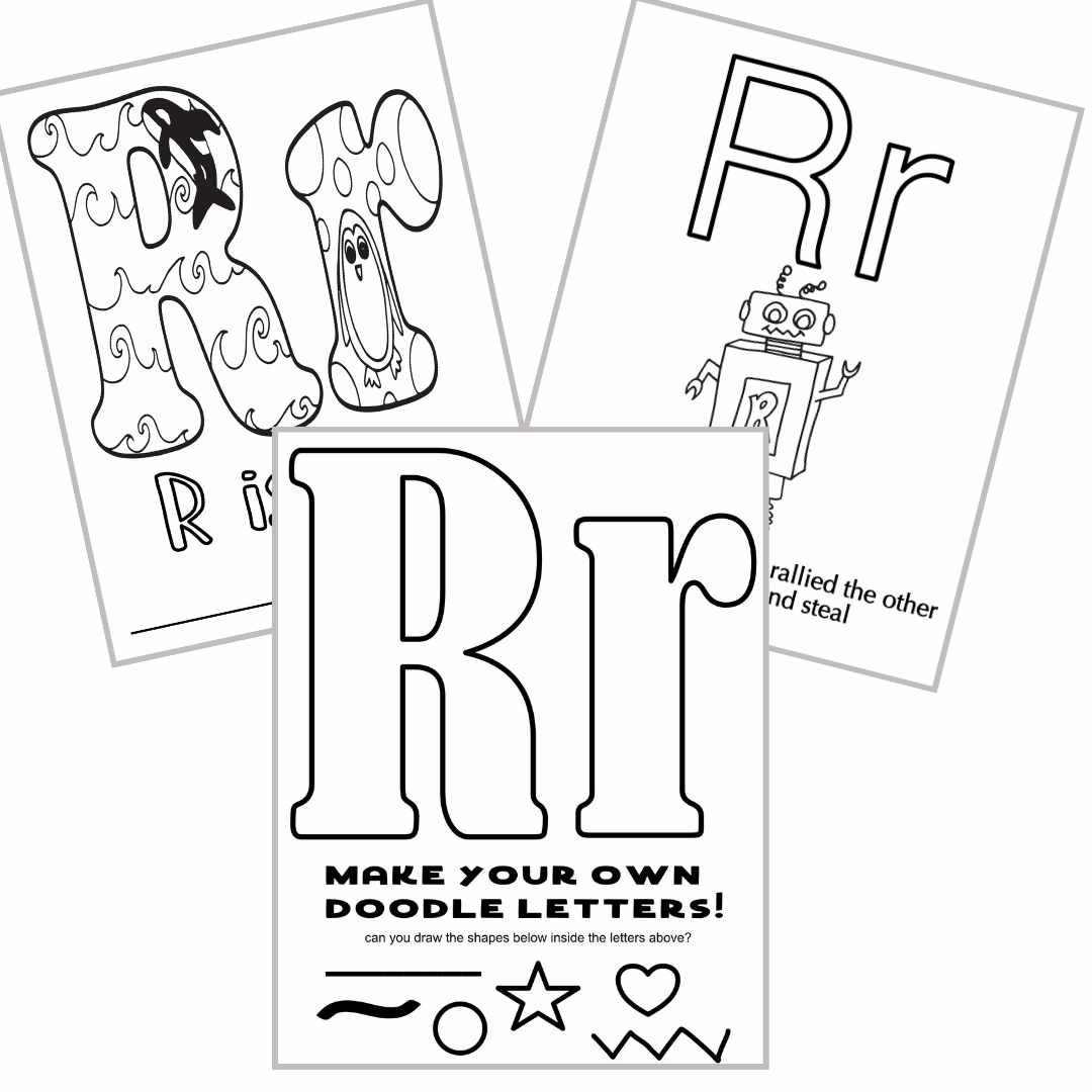 Letter R Coloring Pages