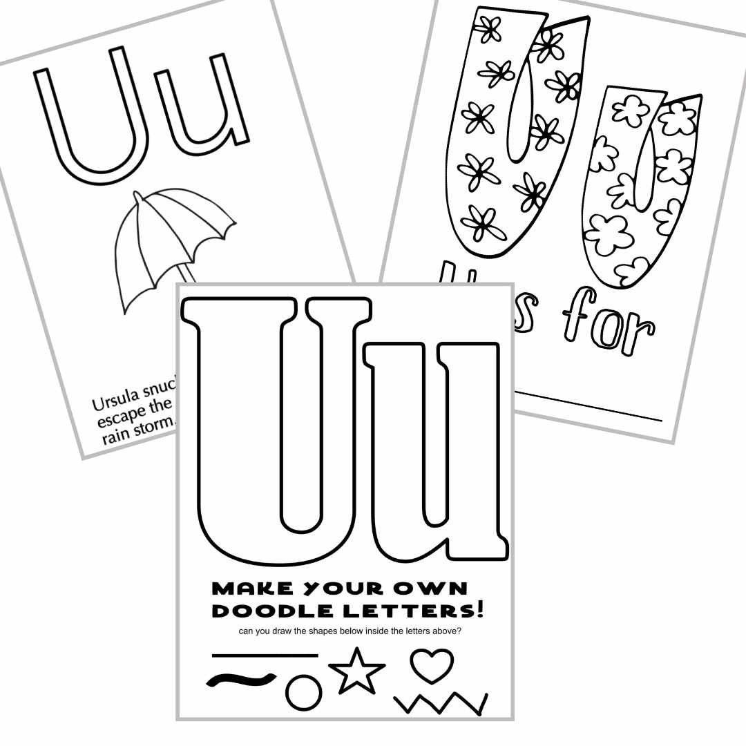 Letter U Coloring Pages