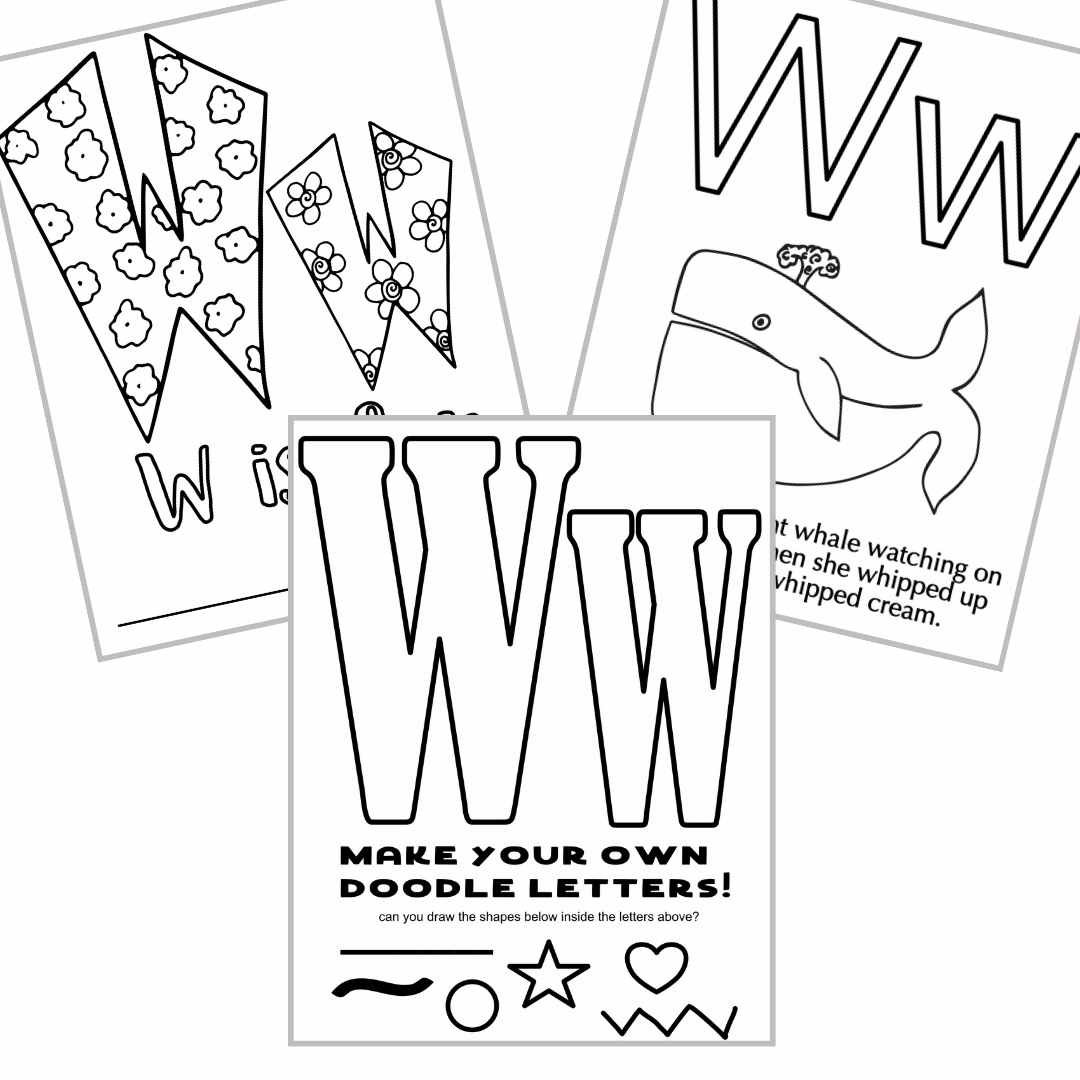 Letter W Coloring Pages