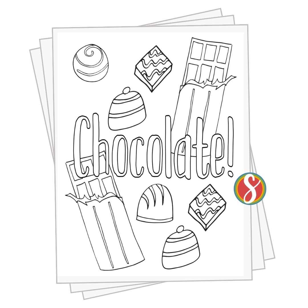 Chocolate Coloring Pages