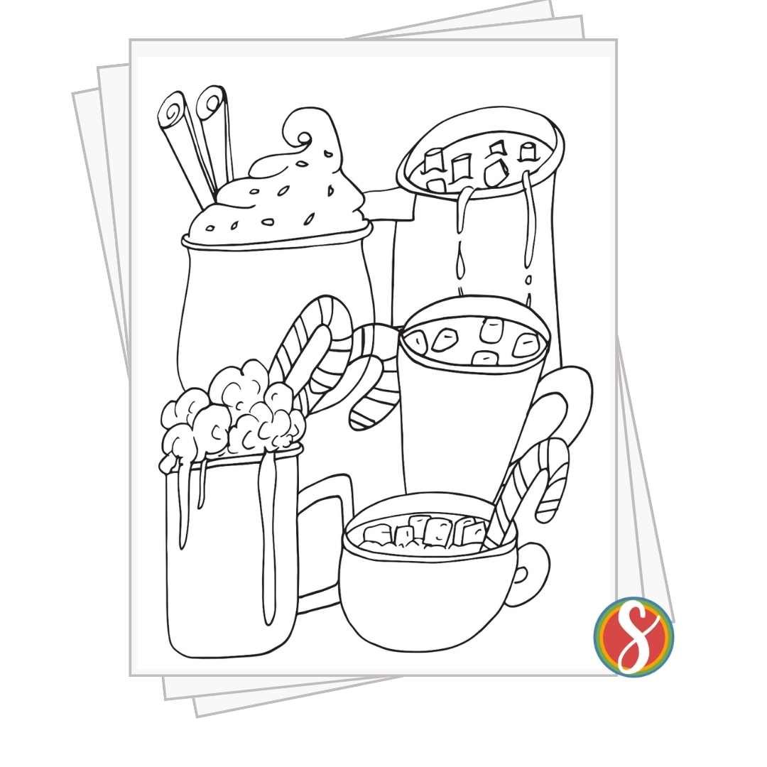 Hot Cocoa Coloring Pages