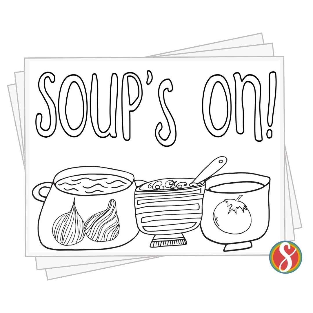 Soup Coloring Pages