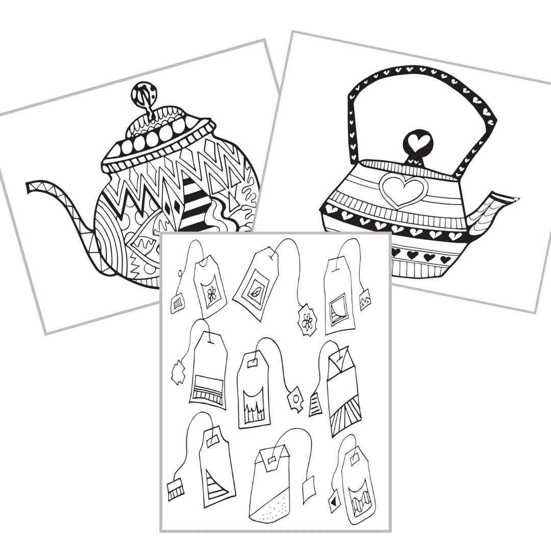 Tea Coloring Pages