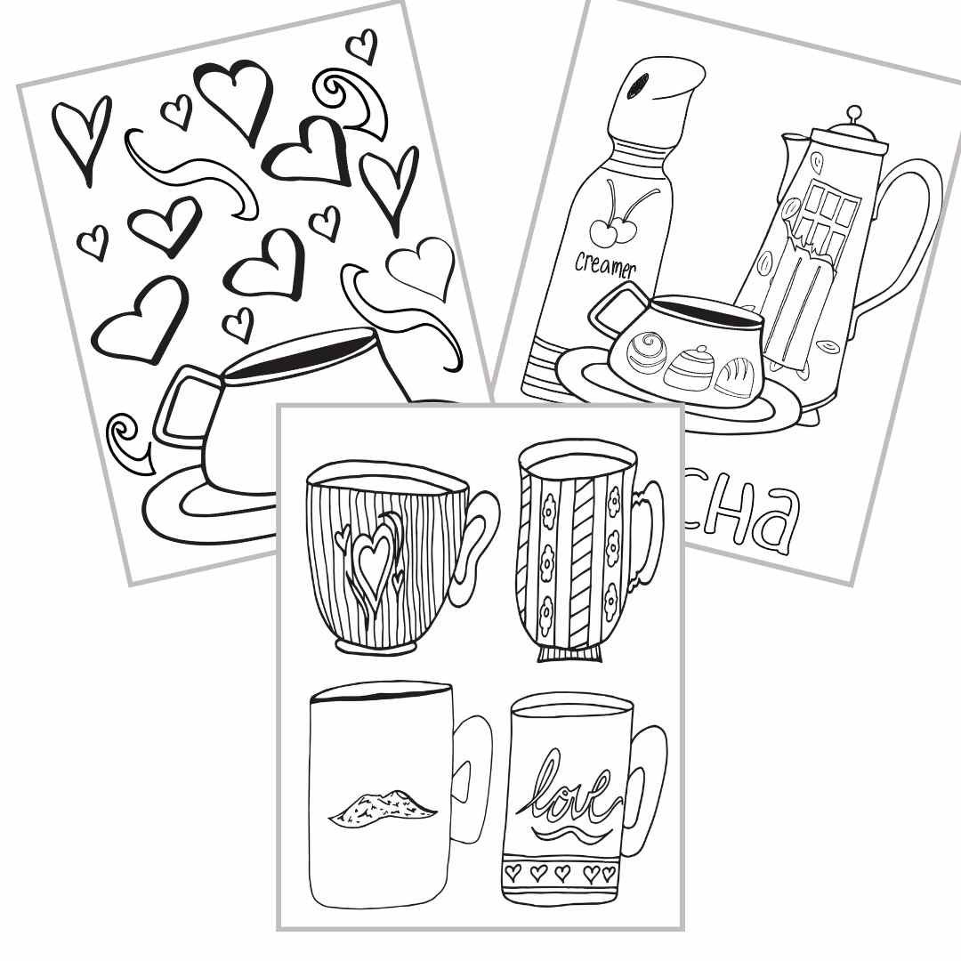 Coffee Coloring Pages