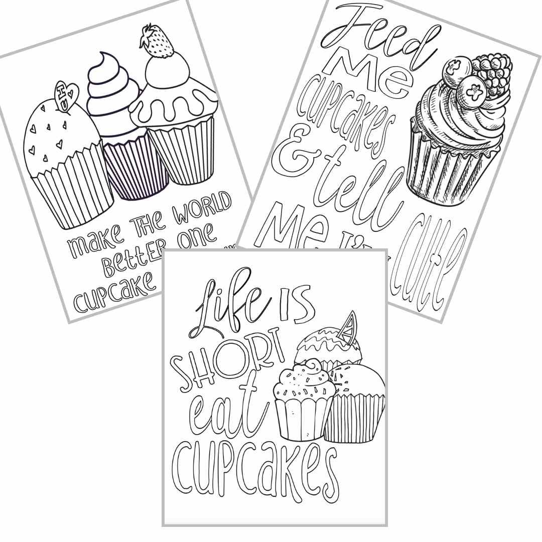 Cupcake Coloring Pages