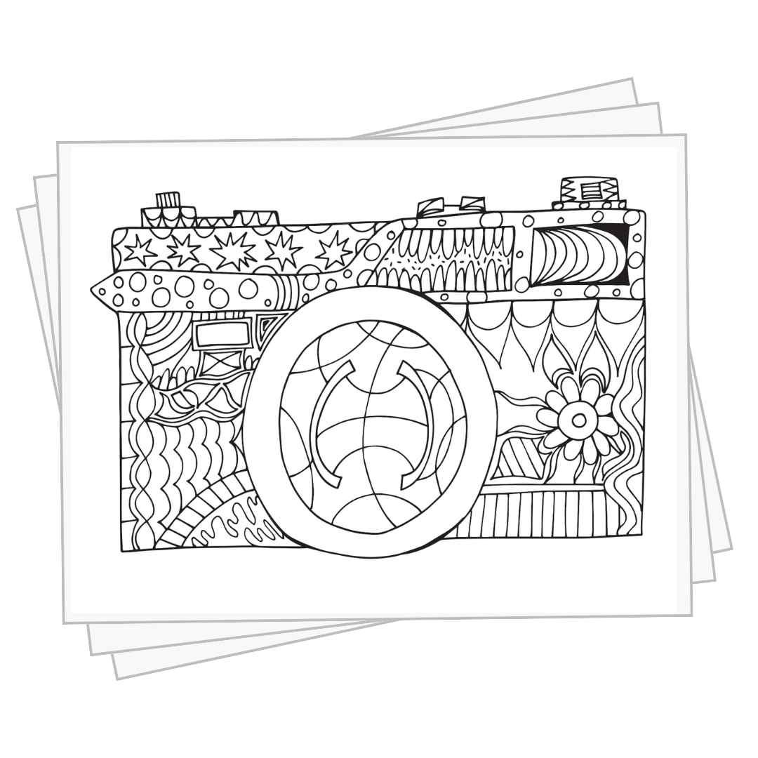 Camera Coloring Pages